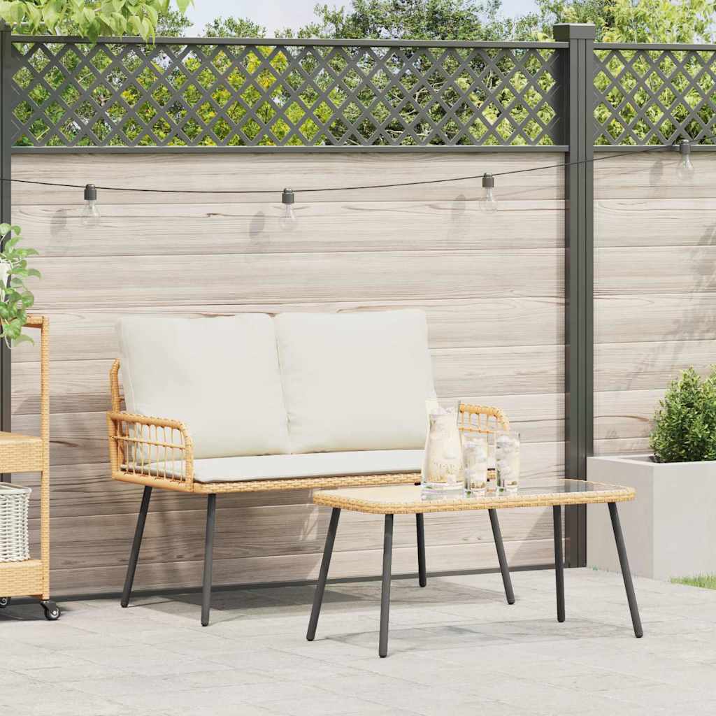 Tuin Eetset 2 Pcs Poly Rattan