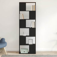 Boekenkast/Kamerscherm Kleurig Zwart Eiken