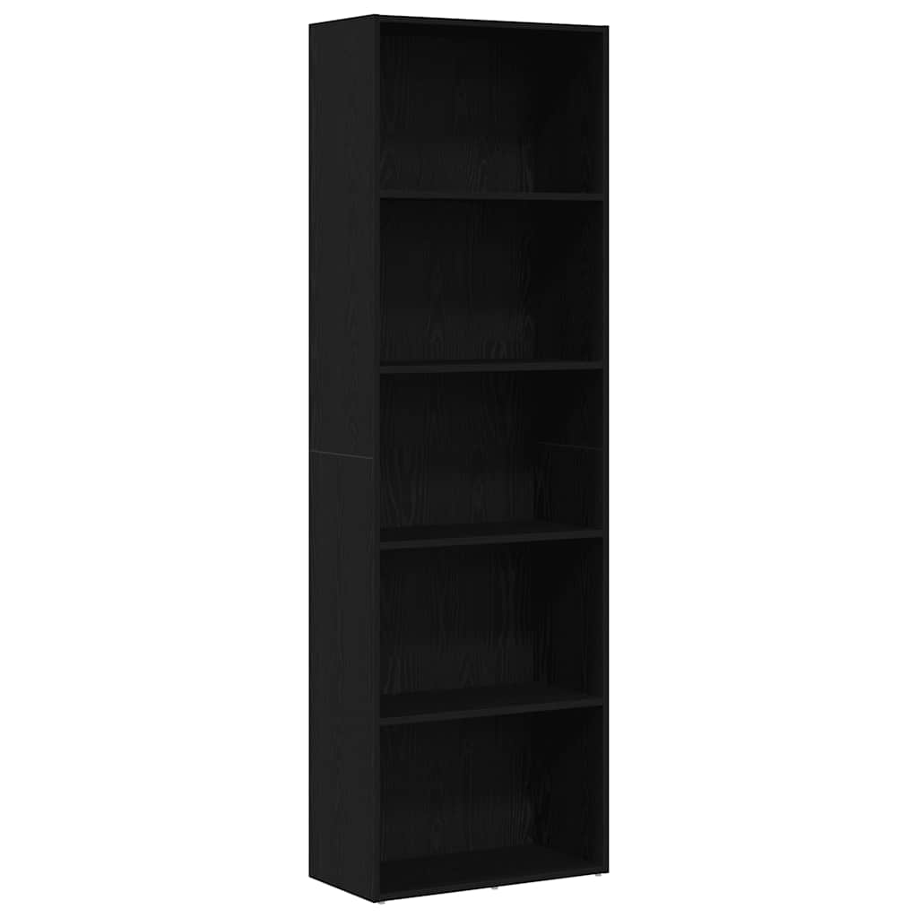 Boekenkast 60X30X Spaanplaat Kleurig Zwart Eiken