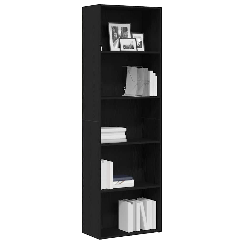 Boekenkast 60X30X Spaanplaat Kleurig Zwart Eiken