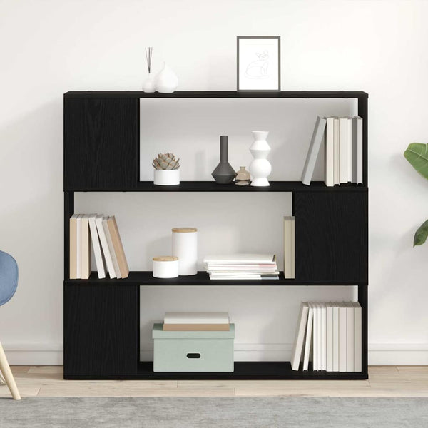 Boekenkast/Kamerscherm Kleurig Zwart Eiken