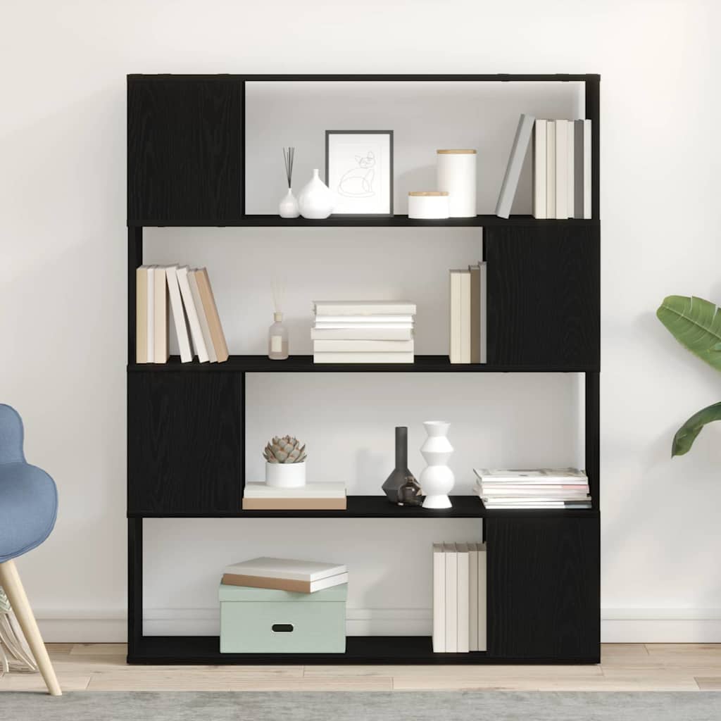 Boekenkast/Kamerscherm Kleurig Zwart Eiken