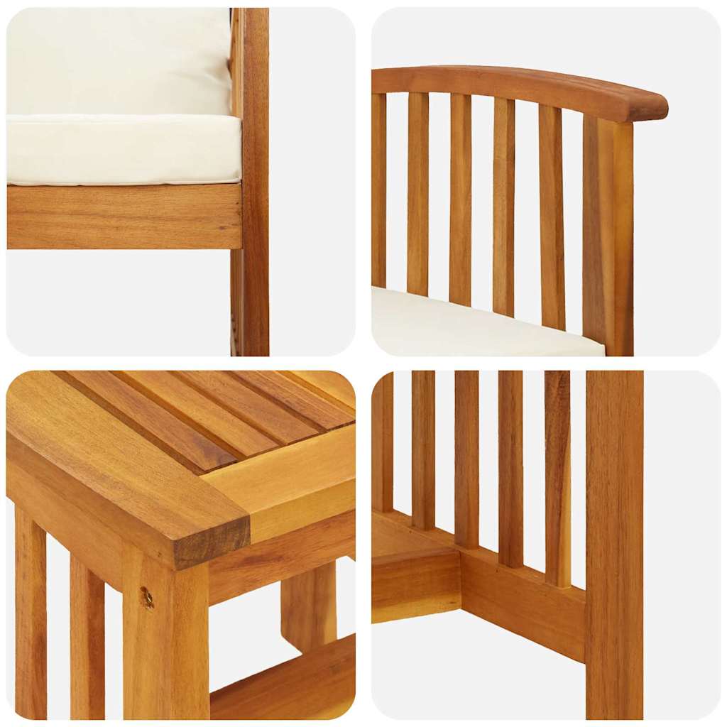 Tuin Sofa Set Met Kussen 3 Pcs Bruin Massief Acaciahout