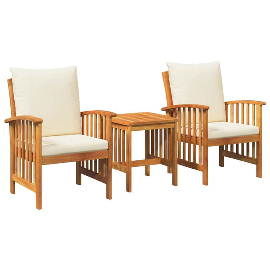 Tuin Sofa Set Met Kussen 3 Pcs Bruin Massief Acaciahout
