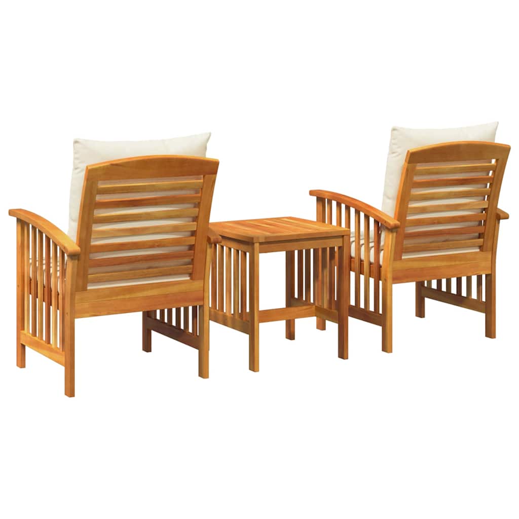 Tuin Sofa Set Met Kussen 3 Pcs Bruin Massief Acaciahout