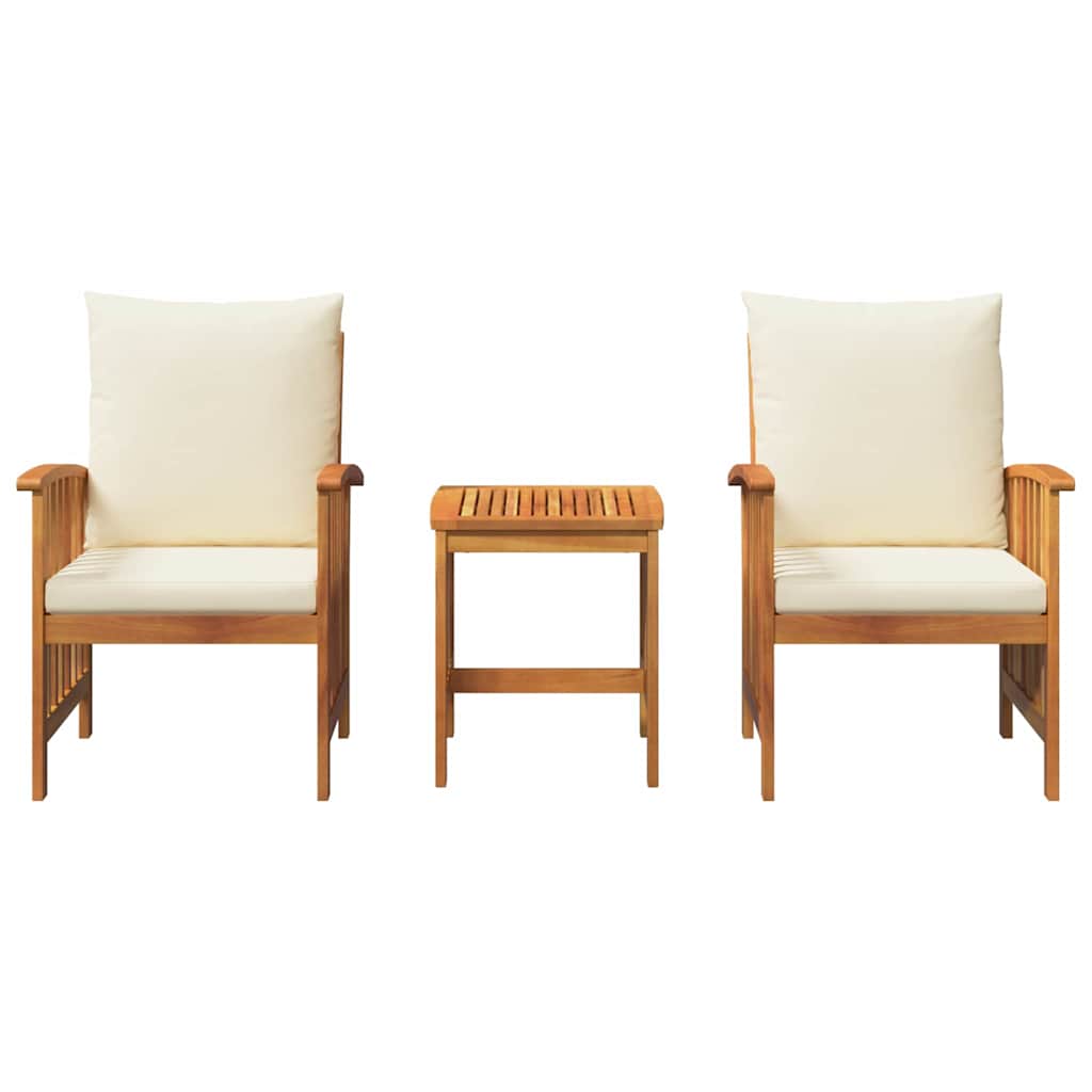Tuin Sofa Set Met Kussen 3 Pcs Bruin Massief Acaciahout