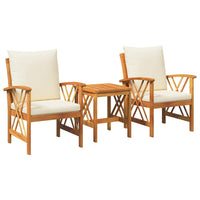Tuin Sofa Set Met Kussen 3 Pcs Bruin Massief Acaciahout