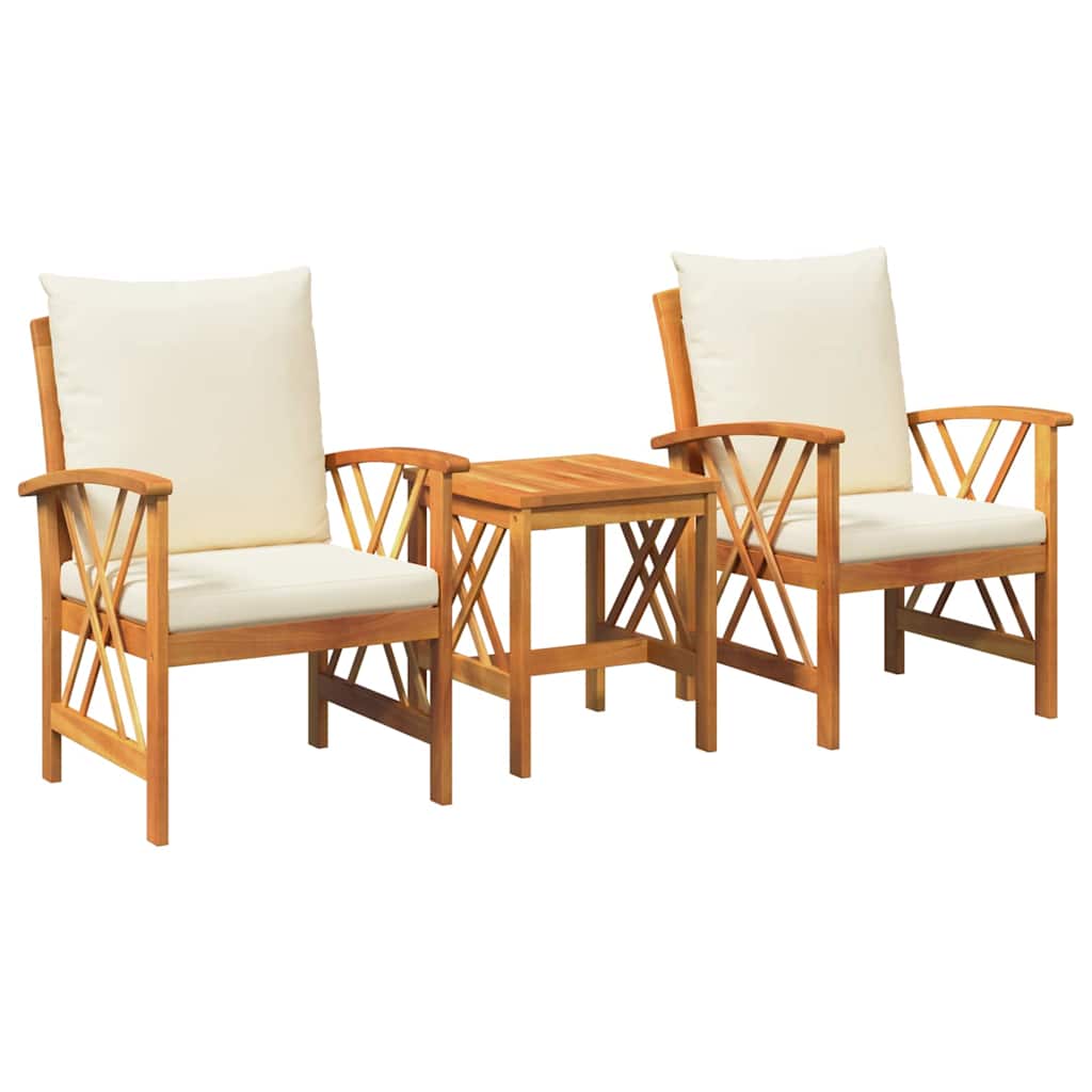 Tuin Sofa Set Met Kussen 3 Pcs Bruin Massief Acaciahout