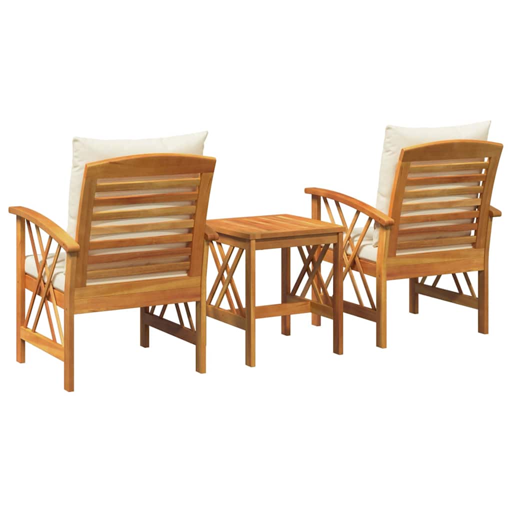 Tuin Sofa Set Met Kussen 3 Pcs Bruin Massief Acaciahout
