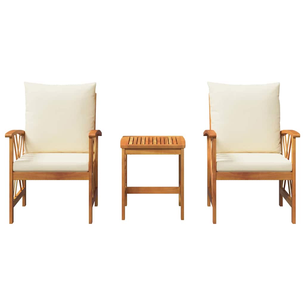 Tuin Sofa Set Met Kussen 3 Pcs Bruin Massief Acaciahout