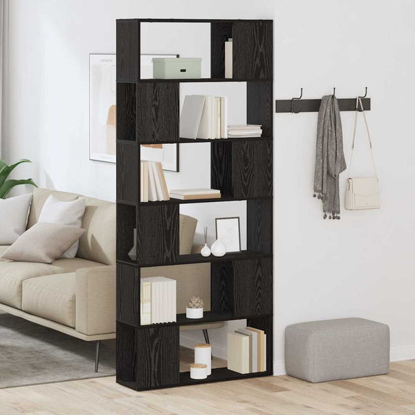 Boekenkast/Kamerscherm Kleurig Zwart Eiken