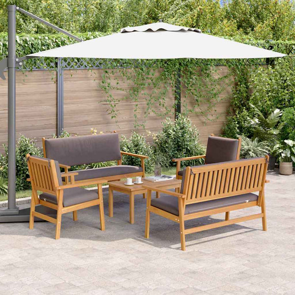 Tuin Sofa Set 6 Pcs Bruin 45 X 45 X 38Cm Massief Acaciahout