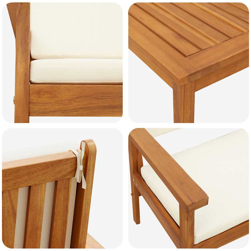 Tuin Sofa Set 6 Pcs Bruin 45 X 45 X 38Cm Massief Acaciahout