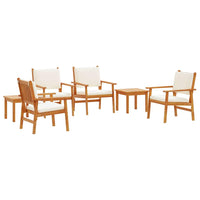 Tuin Sofa Set 6 Pcs Bruin 45 X 45 X 38Cm Massief Acaciahout