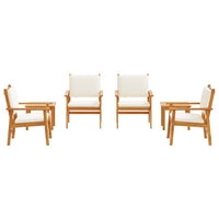 Tuin Sofa Set 6 Pcs Bruin 45 X 45 X 38Cm Massief Acaciahout