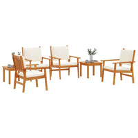 Tuin Sofa Set 6 Pcs Bruin 45 X 45 X 38Cm Massief Acaciahout