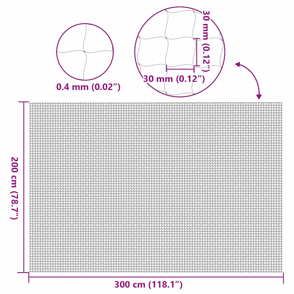 Kattennet Transparant Nylon