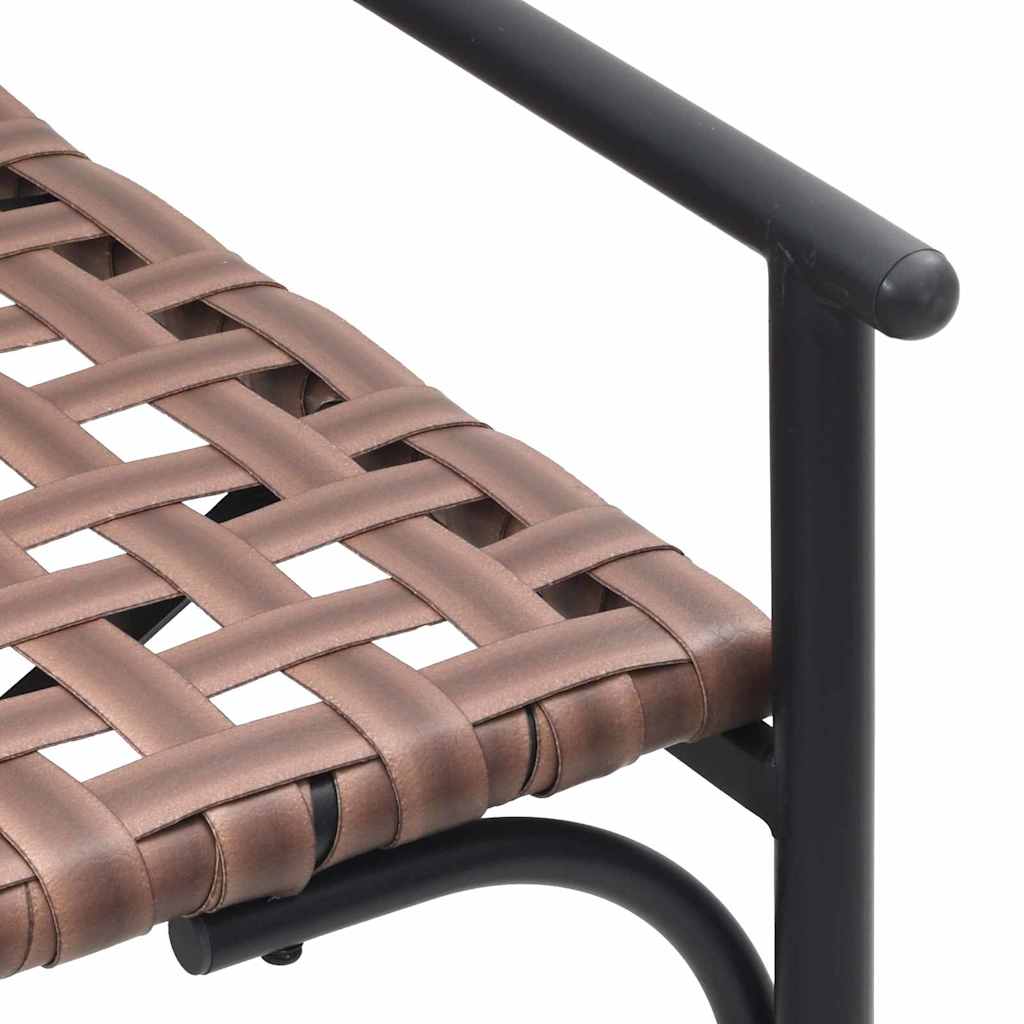 Tuin Eetset 4 Pcs Bruin Poly Rattan
