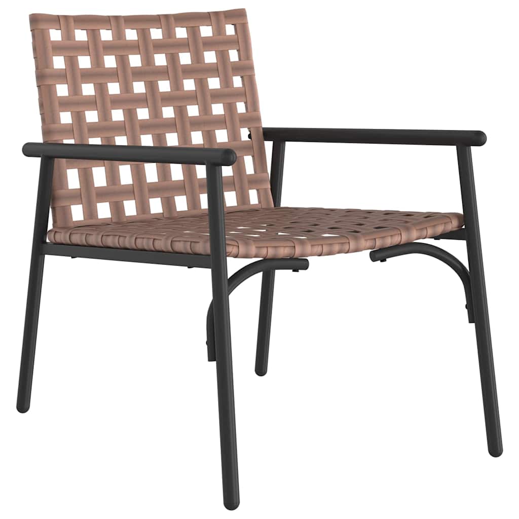 Tuin Eetset 4 Pcs Bruin Poly Rattan