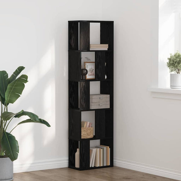 Boekenkast 5-Laags 80,5X23,5X162,5 Cm Bewerkt Hout
