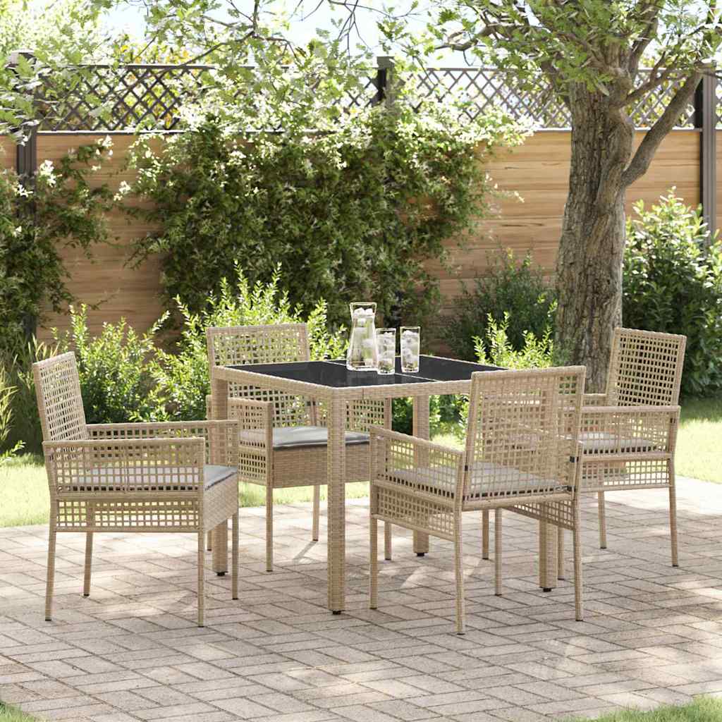 Tuin Eetset 5 Pcs Poly Riet