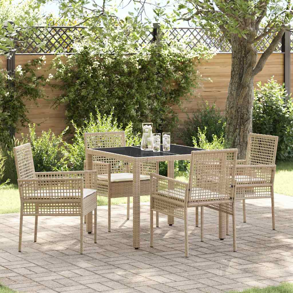 Tuin Eetset 5 Pcs Poly Riet