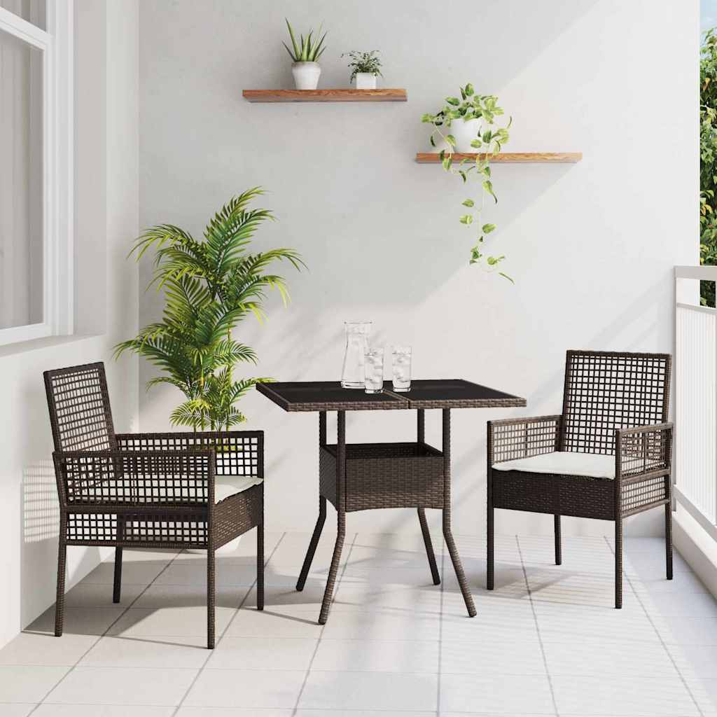 Tuin Eetset 3 Pcs Poly Riet