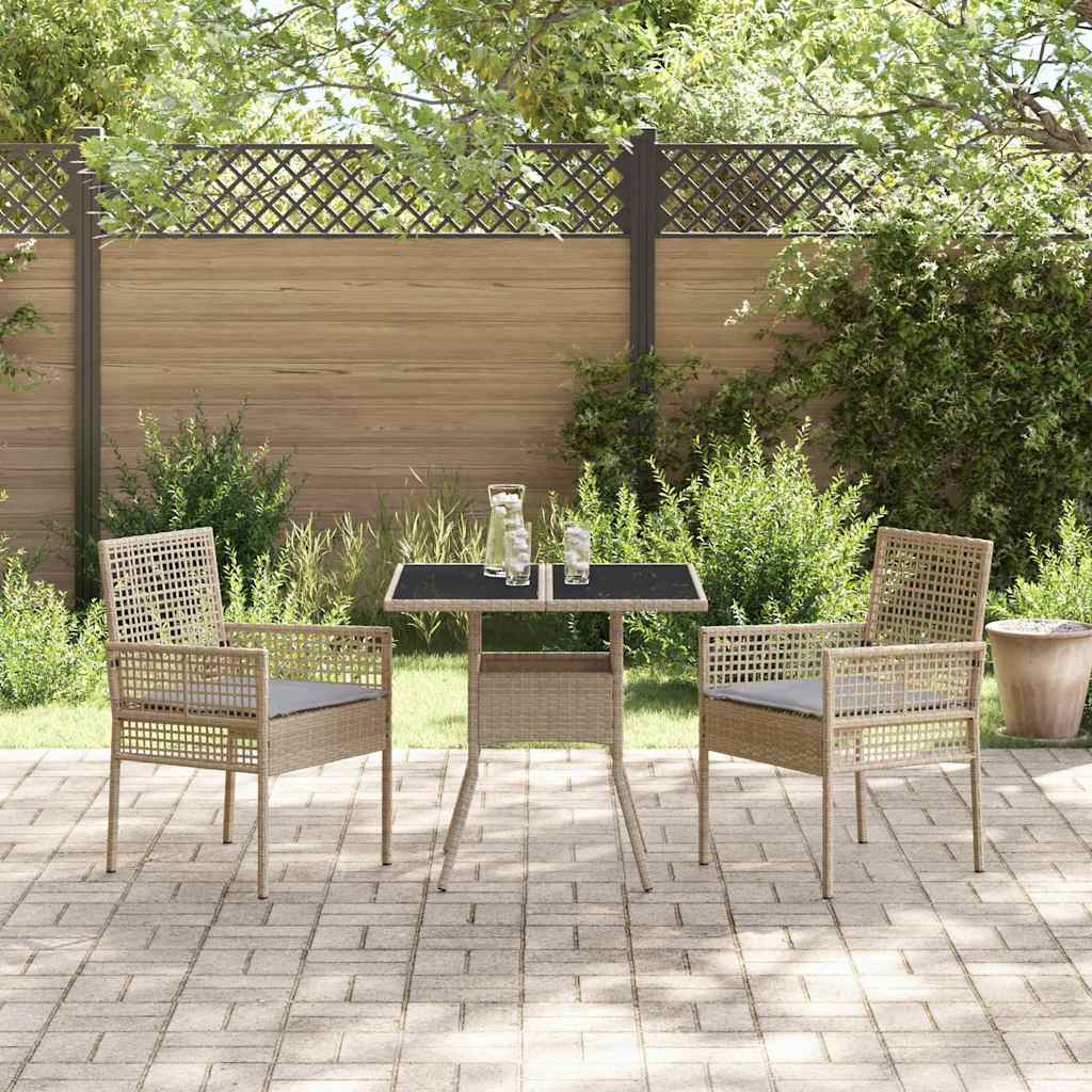 Tuin Eetset 3 Pcs Poly Riet
