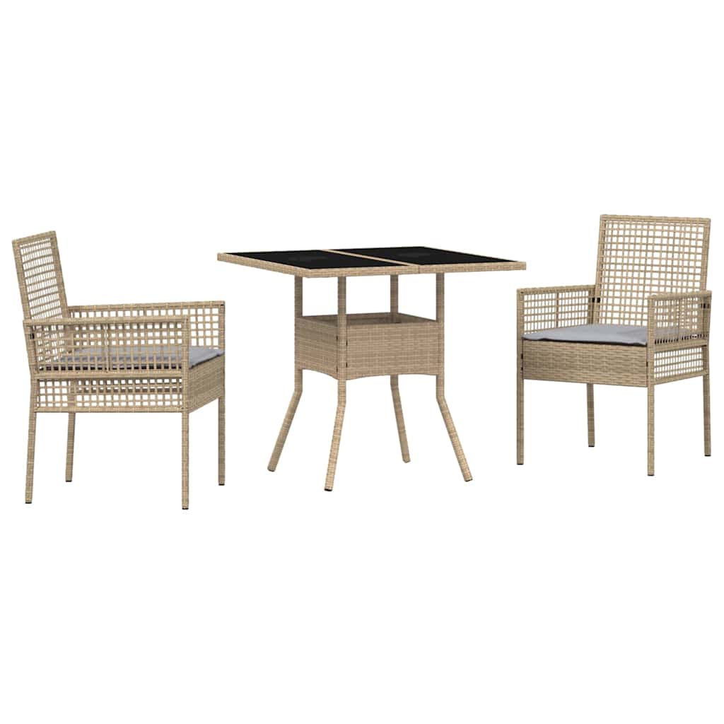 Tuin Eetset 3 Pcs Poly Riet