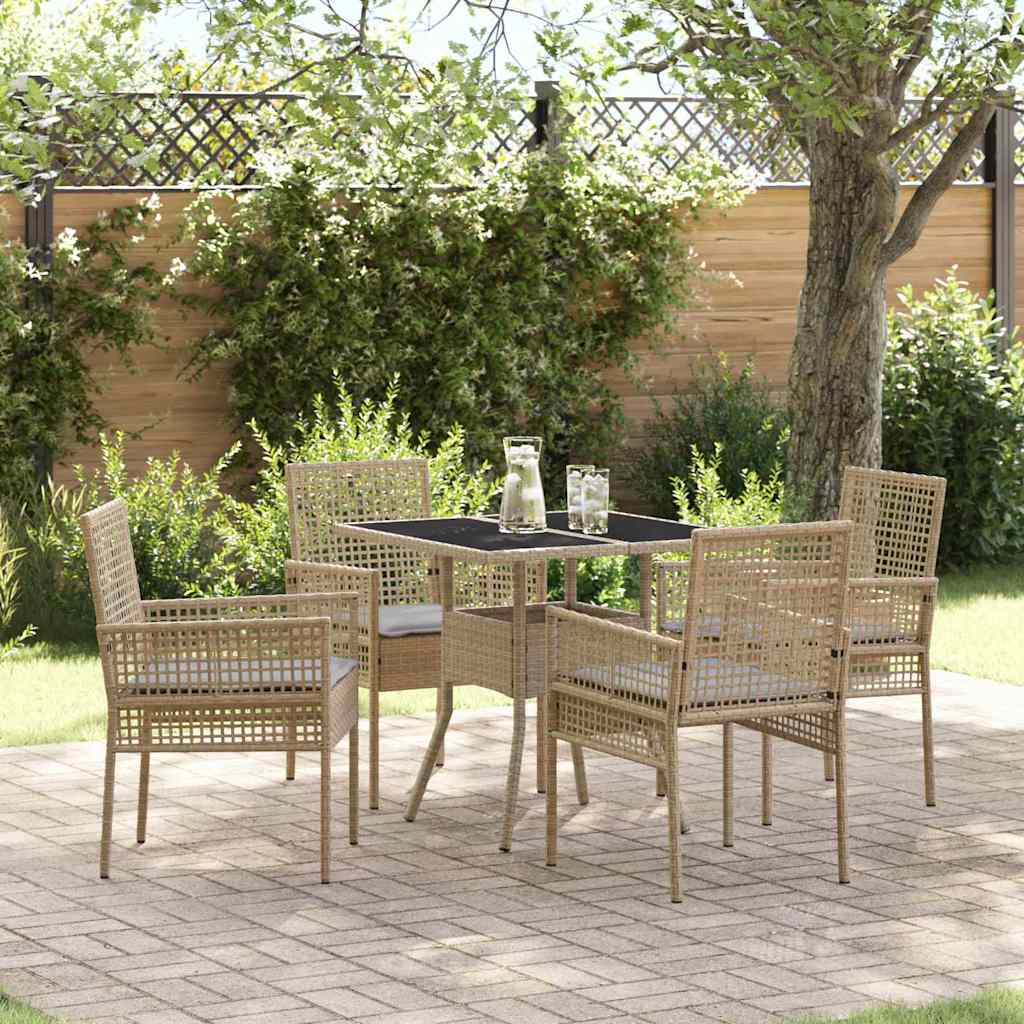 Tuin Eetset 3 Pcs Poly Riet