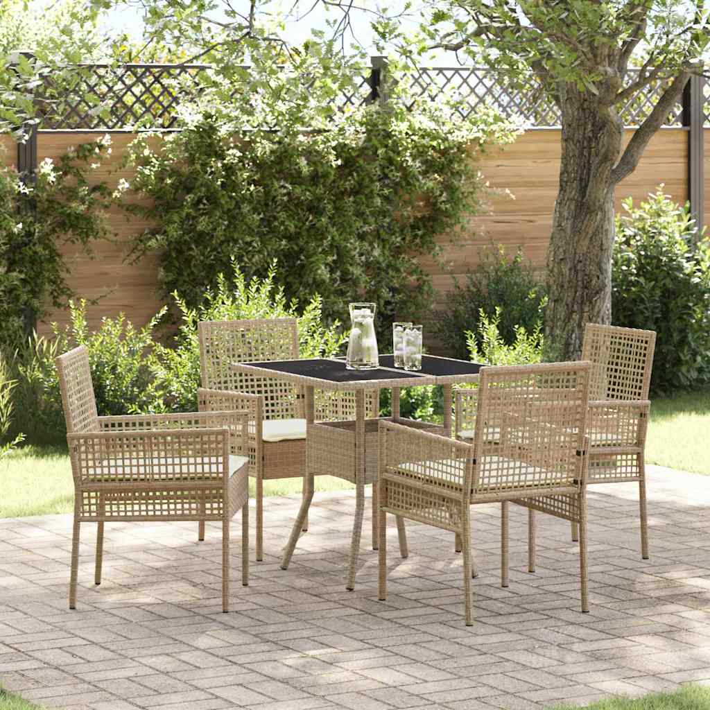 Tuin Eetset 3 Pcs Poly Riet