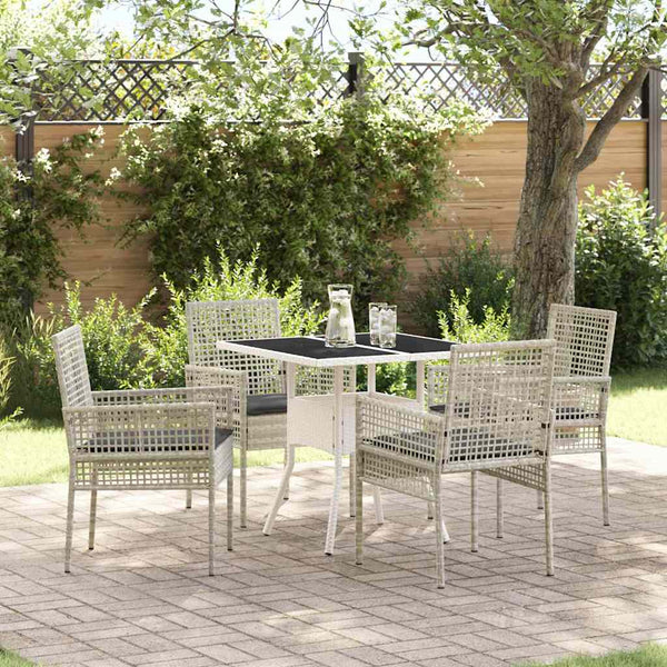 Tuin Eetset 3 Pcs Poly Riet