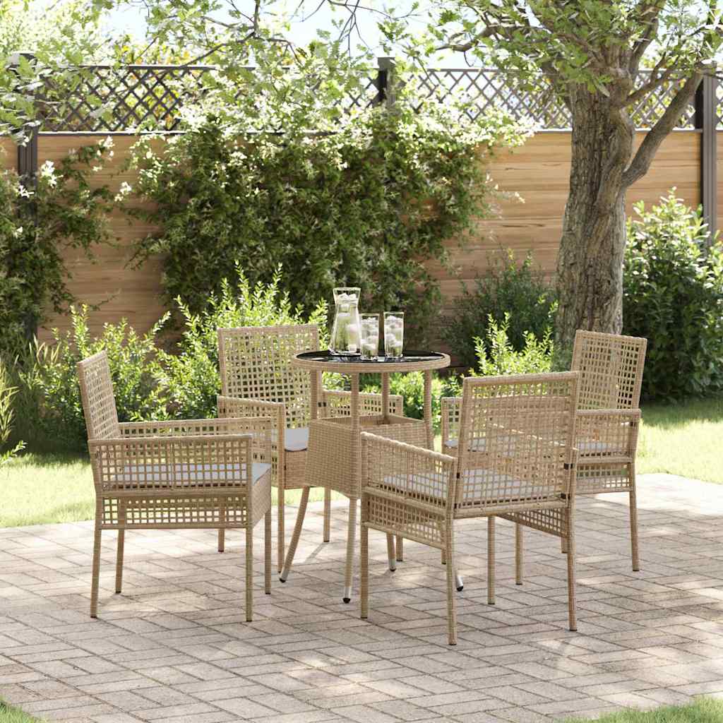 Tuin Eetset 5 Pcs Poly Riet