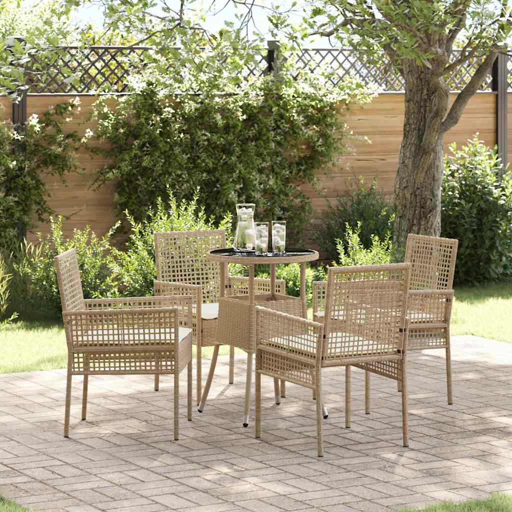 Tuin Eetset 5 Pcs Poly Riet