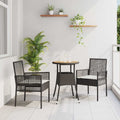 Tuin Eetset 3 Pcs Poly Riet