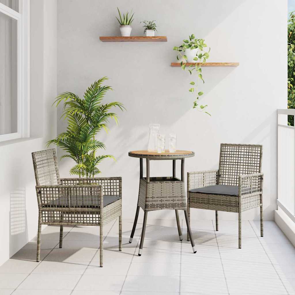 Tuin Eetset 3 Pcs Poly Riet