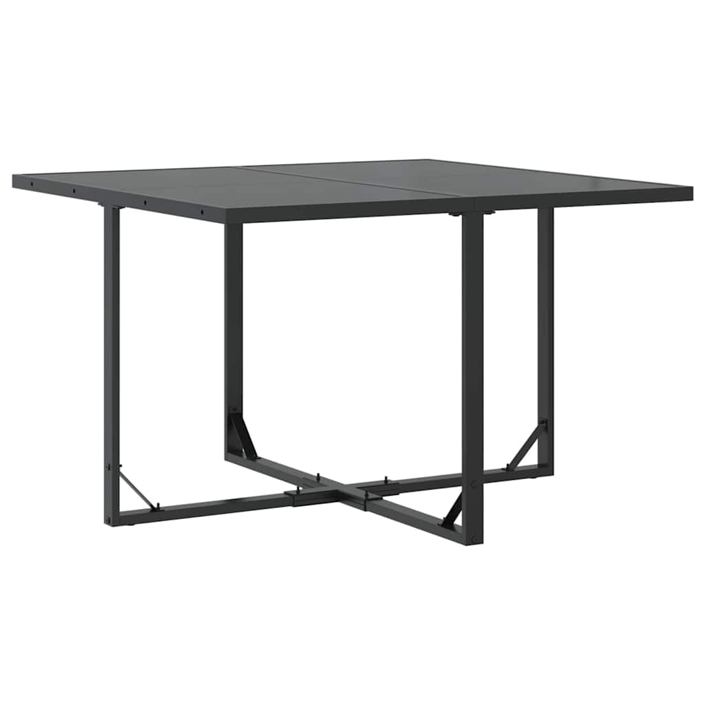 Tuin Eetset 5 Pcs Zwart Staal