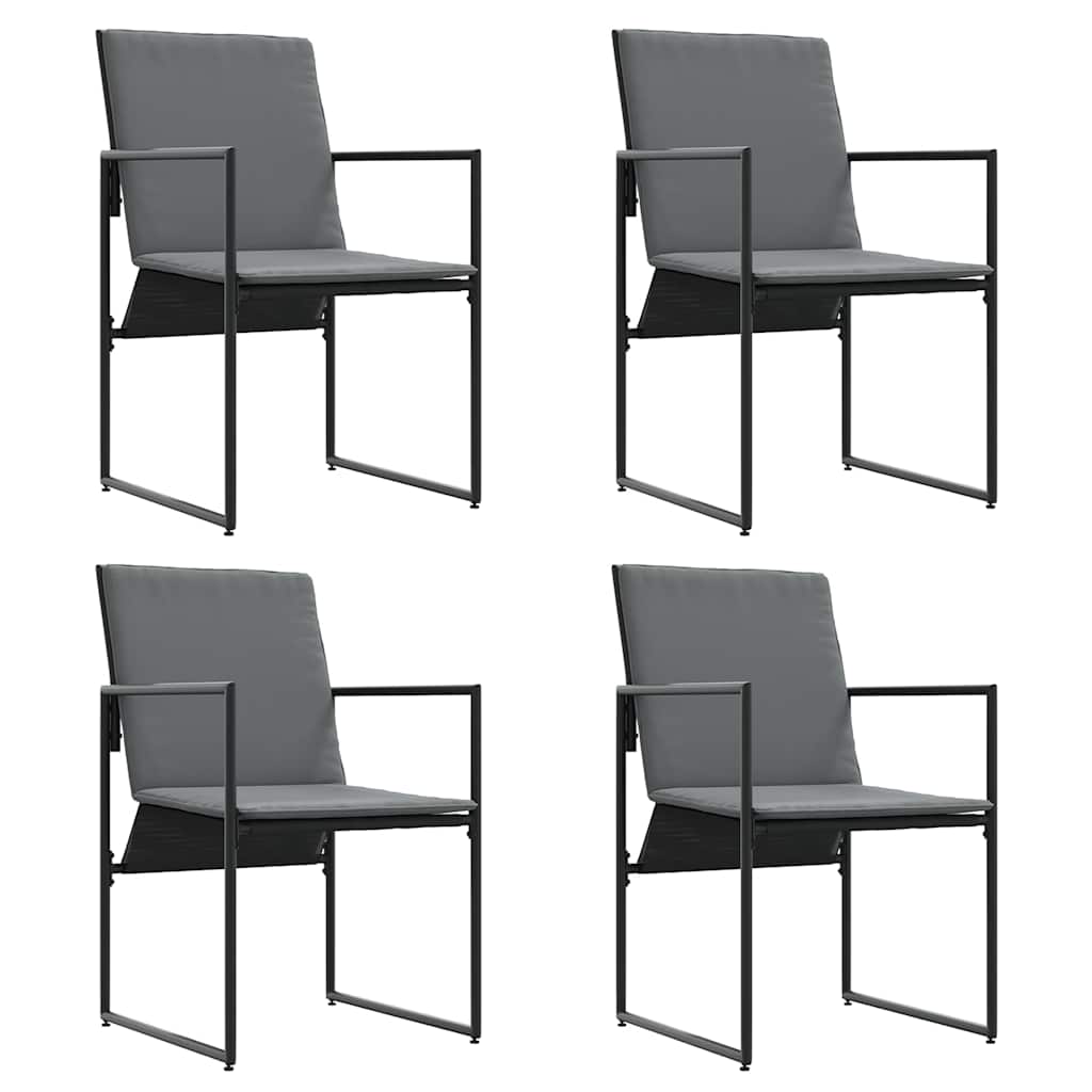 Tuin Eetset 5 Pcs Zwart Staal