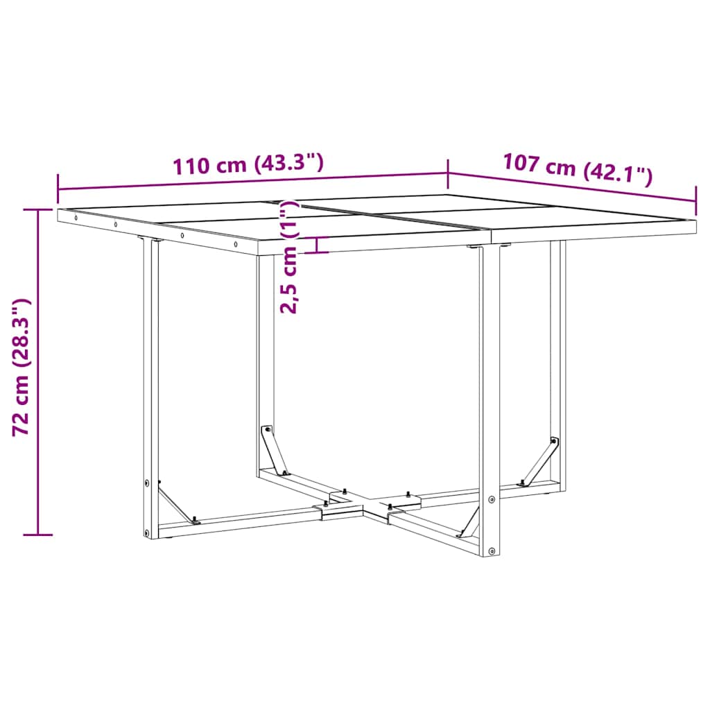 Tuin Eetset 5 Pcs Zwart Staal