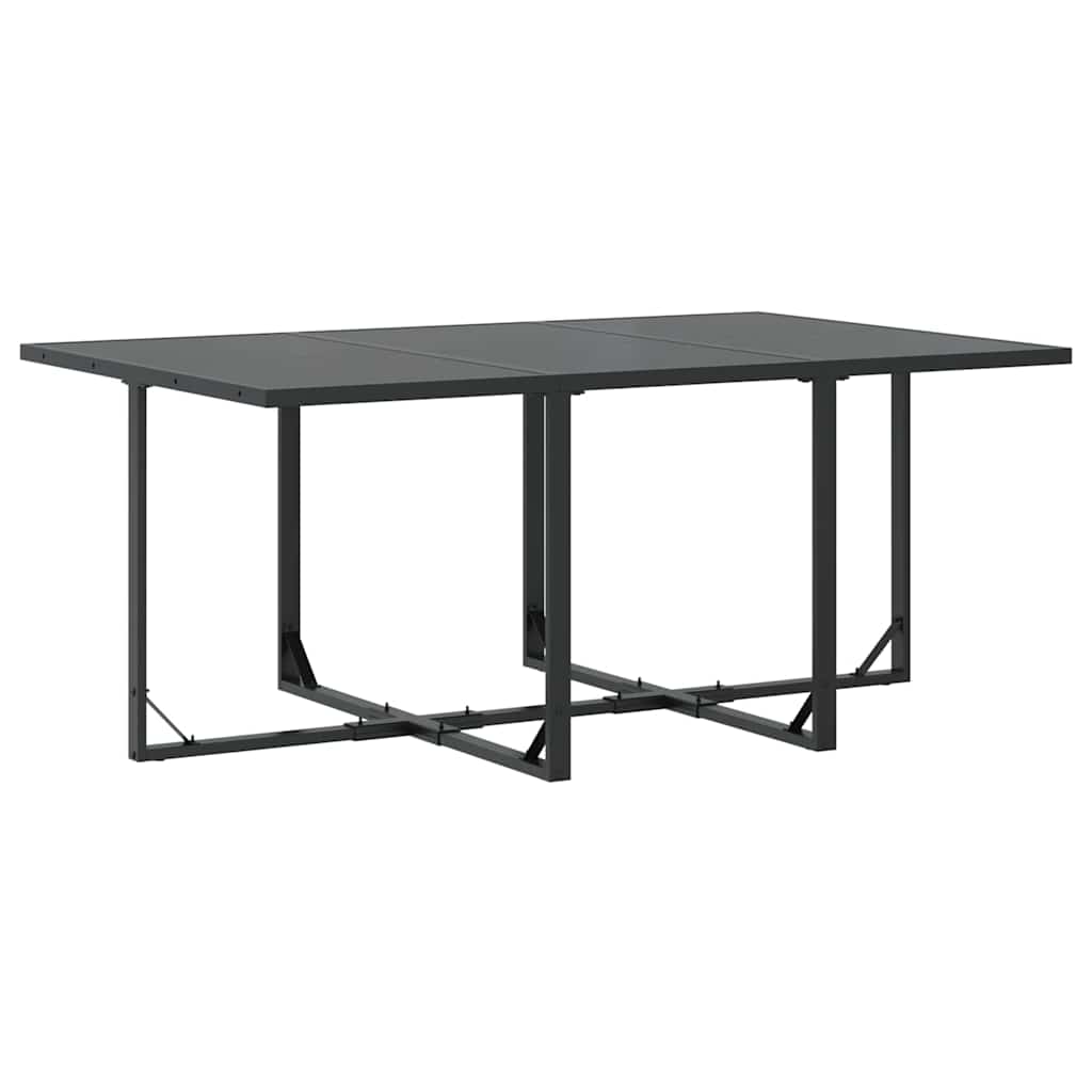 Tuin Eetset 11 Pcs Zwart Staal