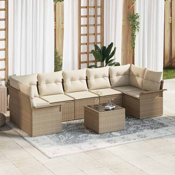 Tuin Sofa Set 8 Pcs Poly Riet