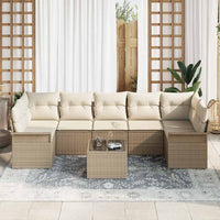 Tuin Sofa Set 8 Pcs Poly Riet