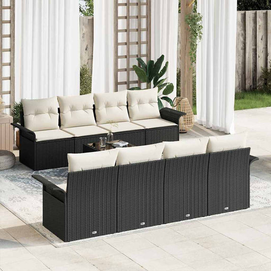 Tuin Sofa Set 9 Pcs Poly Riet