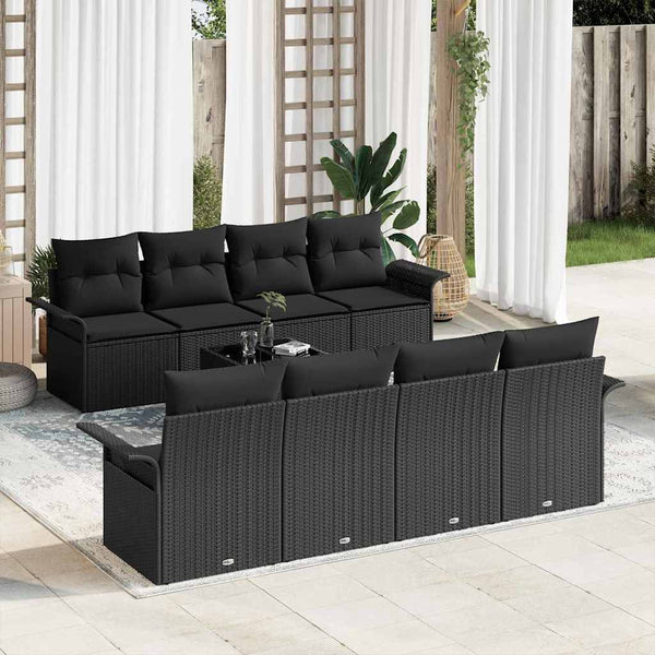 Tuin Sofa Set 9 Pcs Poly Riet