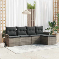 Tuin Sofa Set Met Kussen 5 Pcs Poly Riet
