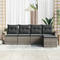 Tuin Sofa Set Met Kussen 5 Pcs Poly Riet