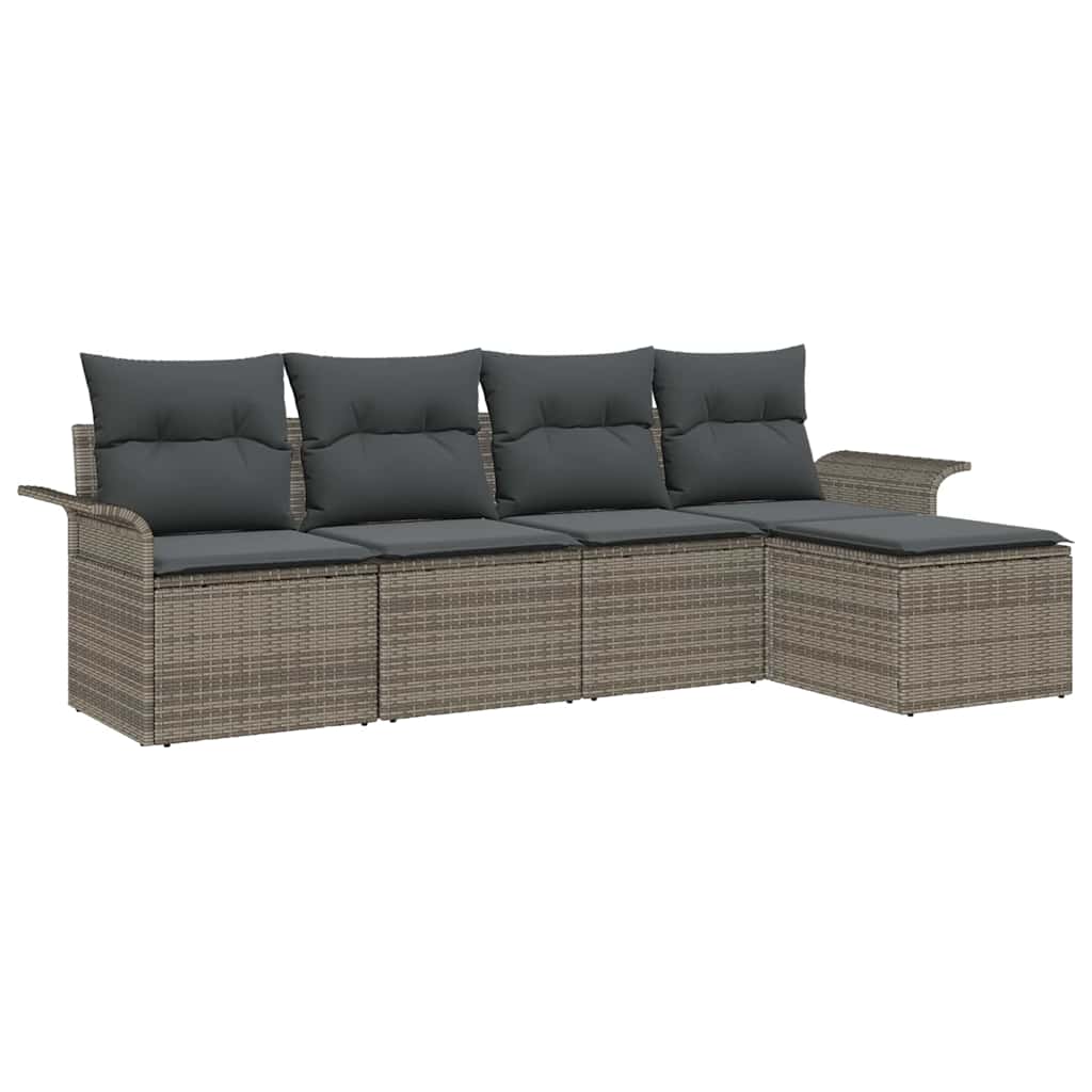 Tuin Sofa Set Met Kussen 5 Pcs Poly Riet