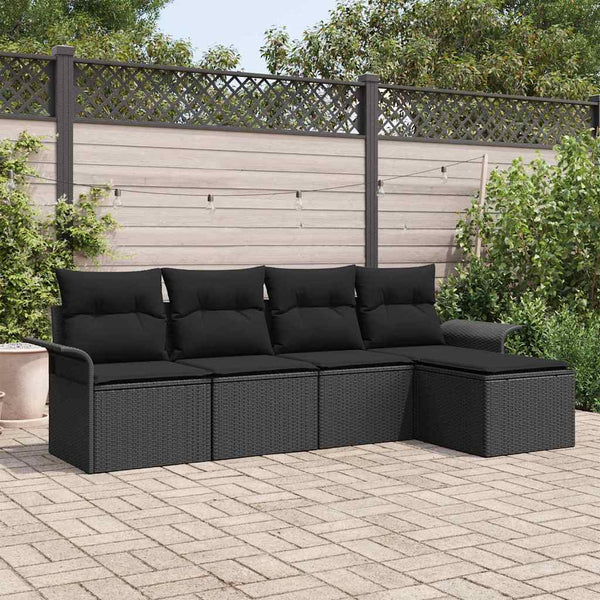 Tuin Sofa Set Met Kussen 5 Pcs Poly Riet