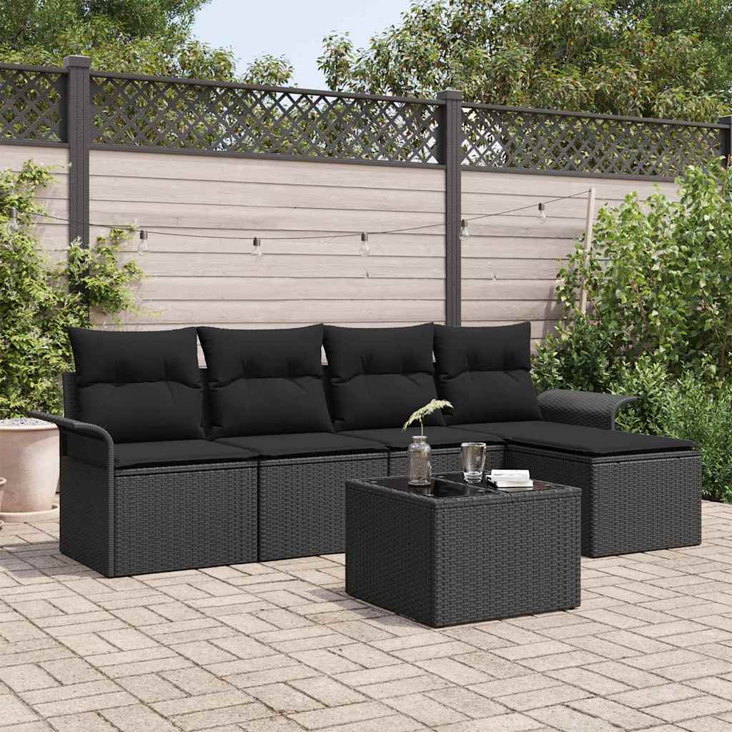 Tuin Sofa Set Met Kussen 5 Pcs Poly Riet