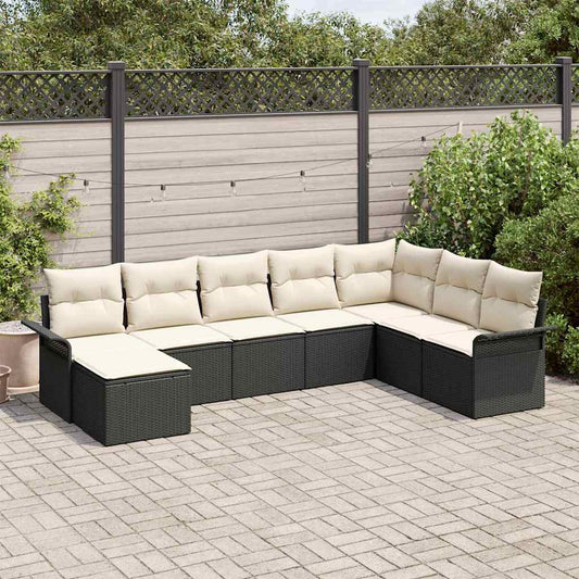 Tuin Sofa Set Met Kussen 8 Pcs Poly Riet